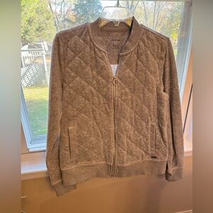 Calvin Klein Gray Velour Petite Sweatsuit